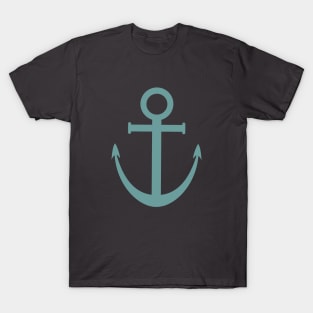 Nautical Anchor in Teal T-Shirt